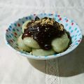 kururin18's cooksnap of when they made さつまいも団子にあずきのせ.
