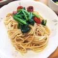 nekoneko38's cooksnap of when they made 焼きトマトとほうれん草とツナの和風パスタ.