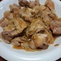 ☆美香mama☆'s cooksnap of when they made ニンニクと玉ねぎの鶏すっぱ焼き.
