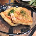 ちゃんねるゆみ's cooksnap of when they made 明太子豆腐の油揚げ詰め焼き.