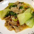 yukko2810's cooksnap of when they made チンゲン菜と豚こま肉のガリポン炒め.