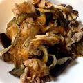 きいろのおはな's cooksnap of when they made 豚ロースなす★柚子胡椒ステーキソースがけ.
