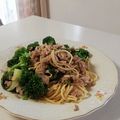 ささゆりの食卓's cooksnap of when they made ブロッコリーと豚肉の柚子ポンパスタ.