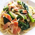 matiyo's cooksnap of when they made 春香る✤菜の花とベーコンの和風パスタ.