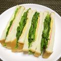 ジョングレ's cooksnap of when they made レタスたっぷりハムサンド.