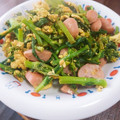 kdama's cooksnap of when they made 菜花と桜えびの卵炒め.