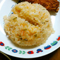 B～茶's cooksnap of when they made 簡単　炊飯器にお任せ*カニピラフ.
