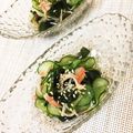 オウジリリノエ's cooksnap of when they made 胡瓜わかめカニカマ＊らくちん酢の物.