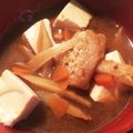 よもニャン's cooksnap of when they made ごぼうと豆腐の味噌汁.