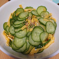 ナーちゃん's cooksnap of when they made 母の味☆胡瓜と薄焼き卵の酢の物.