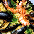 まもくるりん's cooksnap of when they made 海老とあさりの海鮮パエリア.