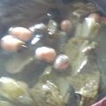 田舎やさい５５'s cooksnap of when they made レタスとわかめのスープ.