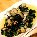 Kingowife's cooksnap of when they made 簡単*シンプル♪あさりと菜の花の酒蒸し.