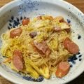 クック7RK4JC☆'s cooksnap of when they made トマトとキャベツとソーセージの絶品パスタ.