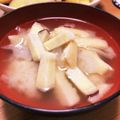 sac25's cooksnap of when they made さつま芋、玉葱、油揚げの味噌汁.