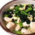 R★Hママ♥'s cooksnap of when they made 簡単時短☆鶏モモと小松菜の煮びたし.