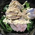 やふやふ's cooksnap of when they made ちぢみほうれん草とサバ缶のサラダ.