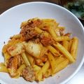 麻's cooksnap of when they made キムチとひき肉の簡単パスタ♪.