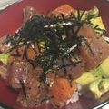 yupi☆★'s cooksnap of when they made マグロとアボカドのポキ丼.