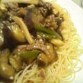 ＡＫＫＡ's cooksnap of when they made ぴりっと。　茄子の四川風あんかけビーフン.