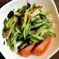 Hiroko165's cooksnap of when they made ごま油香るキュウリとちくわの和え物.
