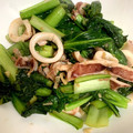 ボンユーマ's cooksnap of when they made イカと小松菜のオイスターにんにく炒め.