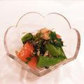 ❁Abake❁'s cooksnap of when they made スナップエンドウとトマトの塩昆布サラダ♪.