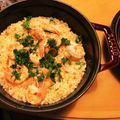 ほーまーさん's cooksnap of when they made ストウブで踊るエビピラフ.