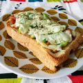 kururin18's cooksnap of when they made 朝食に＊炒め野菜のピザトースト＊.