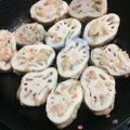 ＋SUN3's cooksnap of when they made 蓮根のはさみ焼き❁.