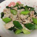 いすこ228's cooksnap of when they made 豚肉と九条ネギの塩こしょう炒め.