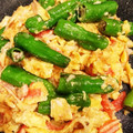 クックI6NFFZ☆'s cooksnap of when they made ＊簡単＊ししとうのかに玉炒め.