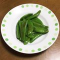 スージー＆ジル's cooksnap of when they made «少量から»スナップエンドウのごま油炒め.