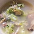 lalala11's cooksnap of when they made アサリとキノコの出汁旨っ！スープ.