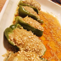 せきりな's cooksnap of when they made レンジで簡単！　ピーマンの肉詰　和風あん.