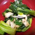 re_ni's cooksnap of when they made 鶏肉と小松菜きのこお浸し(⌒‐⌒).