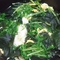ぺ～こ☆'s cooksnap of when they made 水菜と玉子のお吸い物.