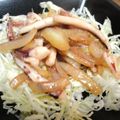 だんな様は料理人's cooksnap of when they made いかｄｅしょうが焼き.
