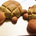 ゆい☆523's cooksnap of when they made レンジパンで「かめメロンパン」♪.