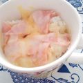 ちこぷma's cooksnap of when they made 朝ご飯に！めちゃ早っ！ハムチーズご飯.
