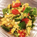 れれれんこん。's cooksnap of when they made トマトとピーマンの卵炒め.