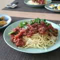 あず7225's cooksnap of when they made 金山寺味噌で作るミートソースパスタ.