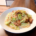 ゆちょん☆'s cooksnap of when they made 和風！ネギとさつまあげのピリ辛パスタ♪.