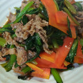 クックSEESE4☆'s cooksnap of when they made 小松菜と牛肉の焼肉のタレマヨ焼き♪.