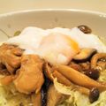 イエローバード's cooksnap of when they made 焼き鳥風キャベツたっぷり温玉ベジ丼.
