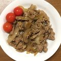 ☆santo☆'s cooksnap of when they made 豚こま肉＆玉葱のオイスターソース炒め♬.