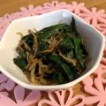 まなてぃ～・ω・'s cooksnap of when they made 春菊の佃煮：冷凍お弁当野菜おかずストック.
