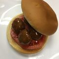 はーとねこ's cooksnap of when they made ハンバーガー(ミートボール&トマト).