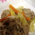 くらちこ's cooksnap of when they made 簡単、豚こまごぼう人参キャベツ煮。.