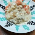 月✳Iris's cooksnap of when they made mエビときのこのチーズクリーム煮.